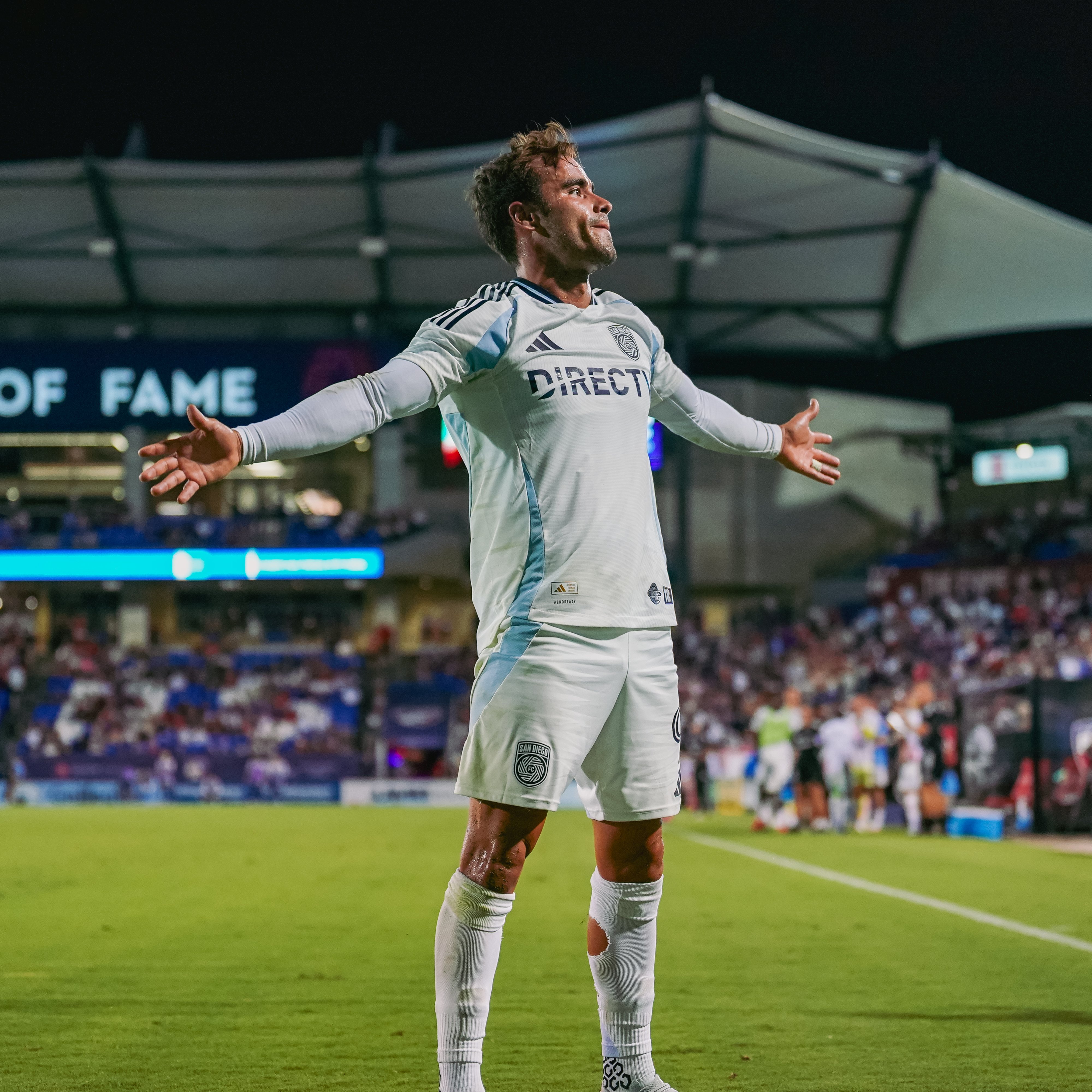 Tomas Angel celebrates SDFC