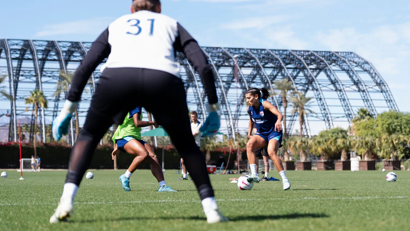 Didi Haračić started between the posts at the Coachella Valley Invitational